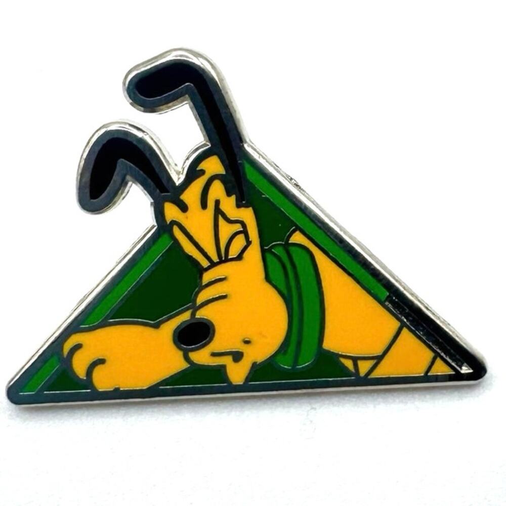 Pluto Face in Green Triangle Disney Trading Pin